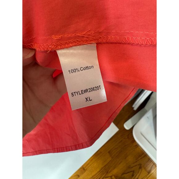 Tuckernuck Women's Poppy Pink Cotton Poplin Royal Shirt Dress Mini XL - Picture 5 of 8